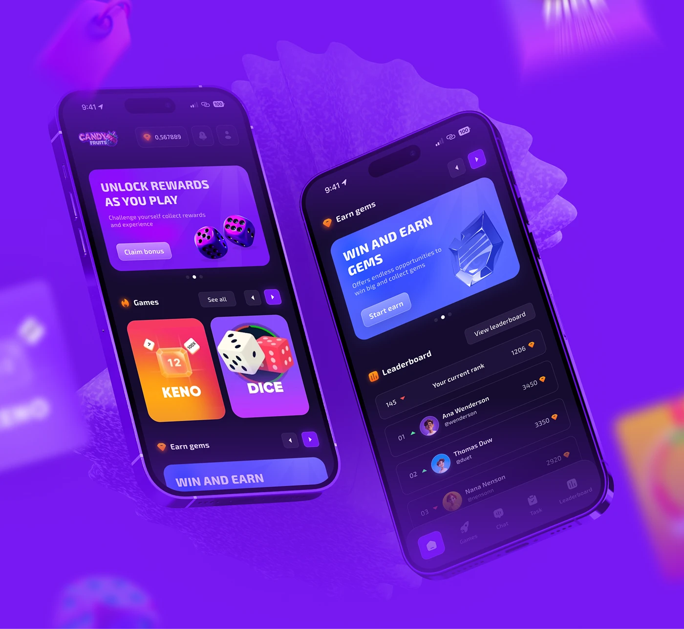 棋牌游戏APP界面展示